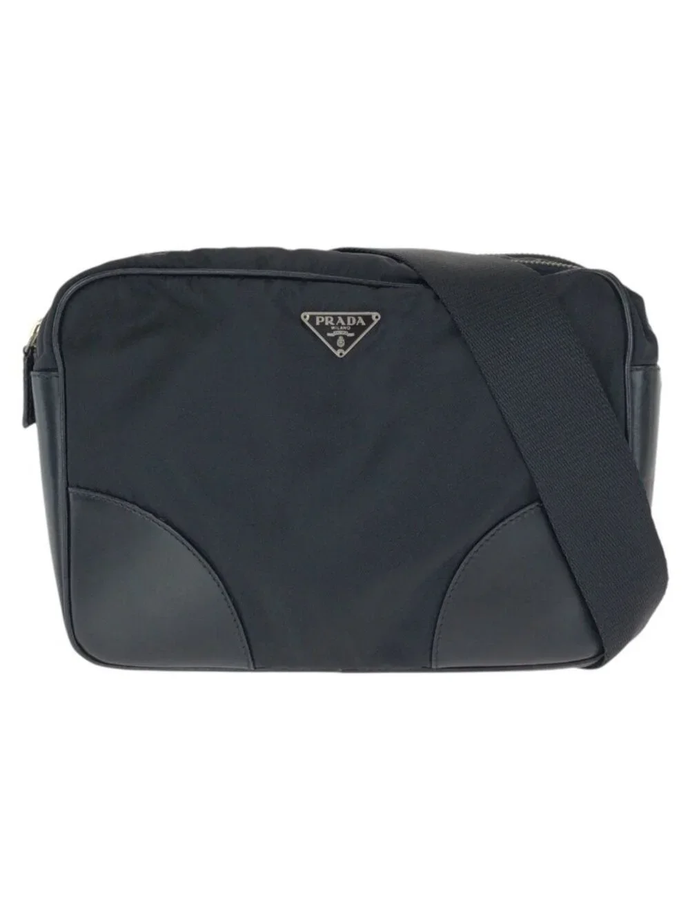 Prada Tessuto Black Nylon Leather Camera Bag